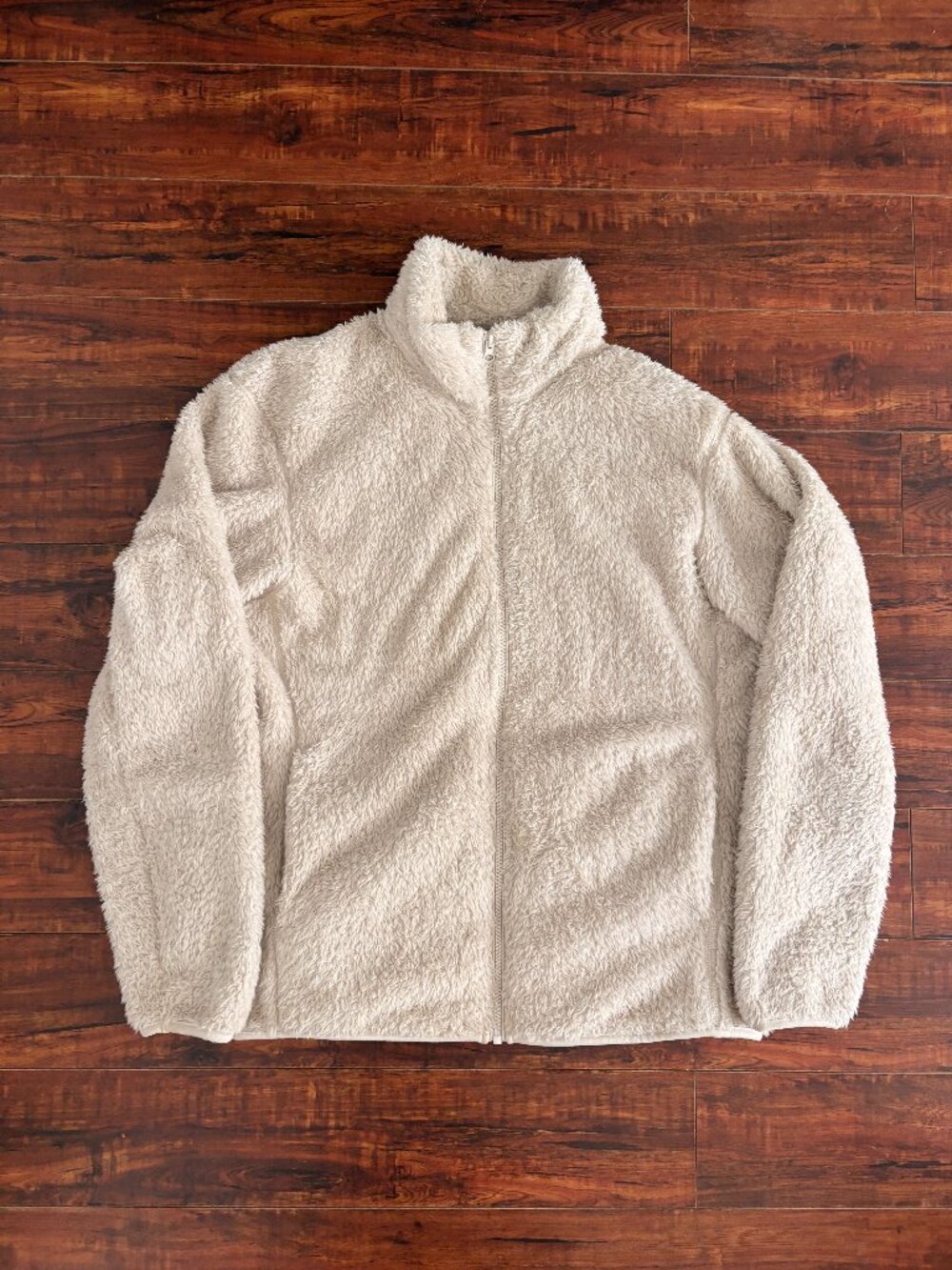 Fuzzy Fleece Zip Up Jacket